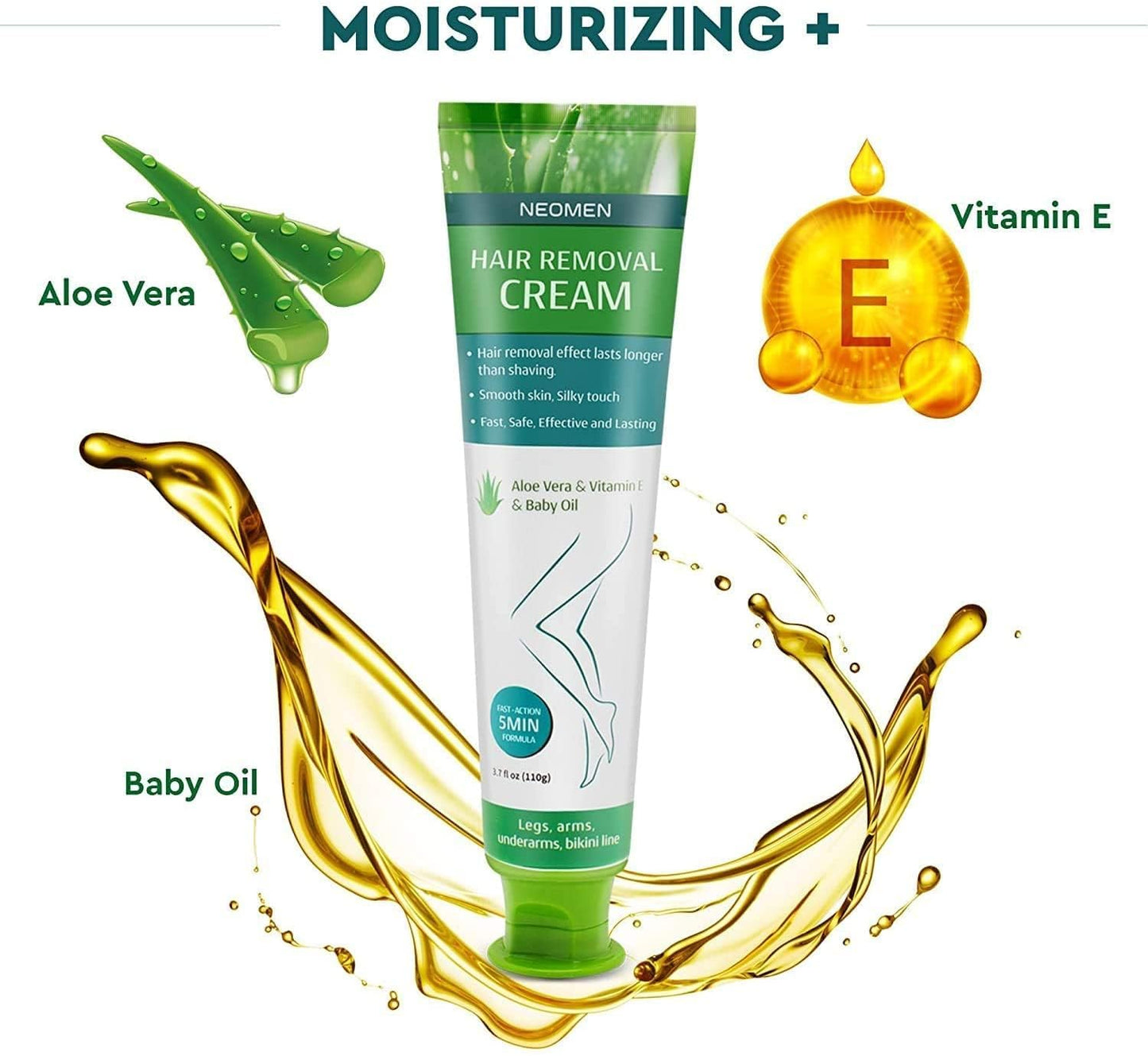 Crema depilatoria para hombres y mujeres: depiladora sin dolor para...