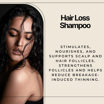 Ebony Medical Hair Support Shampoo - Solución para adelgazar el cabello y cabello parásito - Fortalece las hebras, la salud y el volumen del cuero cabelludo - Natural, vegano, sin sulfato - 12 onzas líquidas