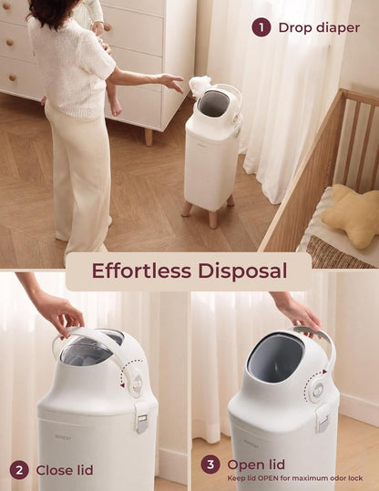 Momcozy Cubo de pañales con control de olores patentado de triple s...