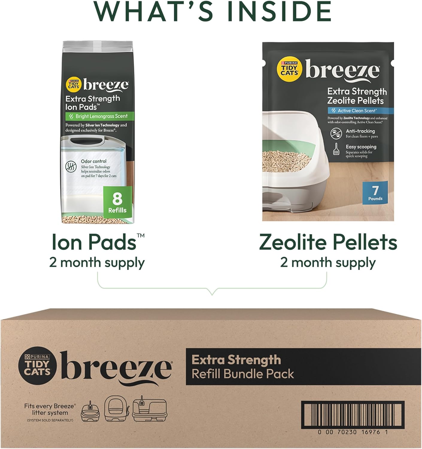 Purina Tidy Cats Breeze - Paquete de recambio de arena para gatos e...