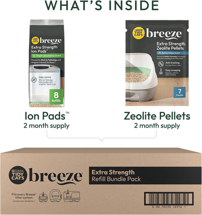 Purina Tidy Cats Breeze - Paquete de recambio extra fuerte para are...