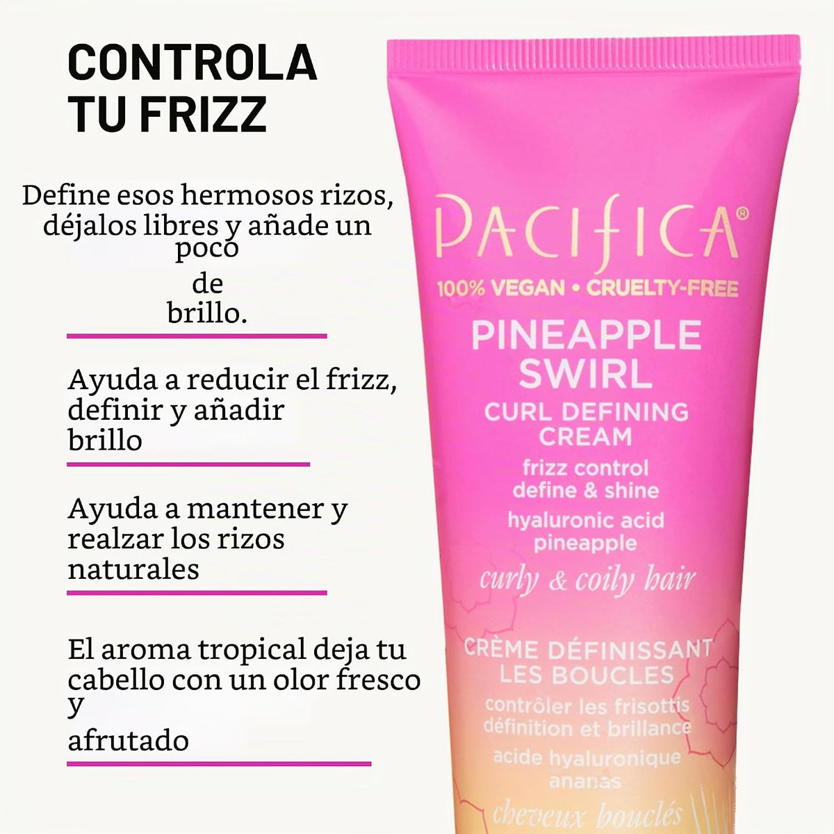 Kit de cuidado capilar de 3 pasos de Pacifica Beauty Pineapple Curl...