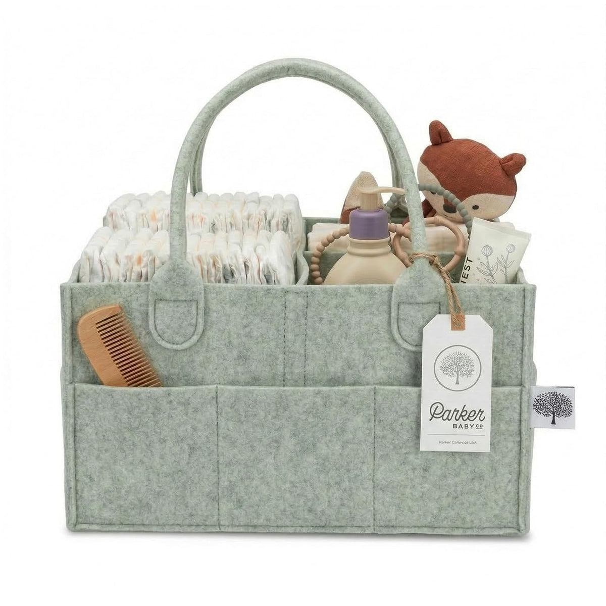 Parker Baby Organizador de pañales para bebé, contenedor para dormi...