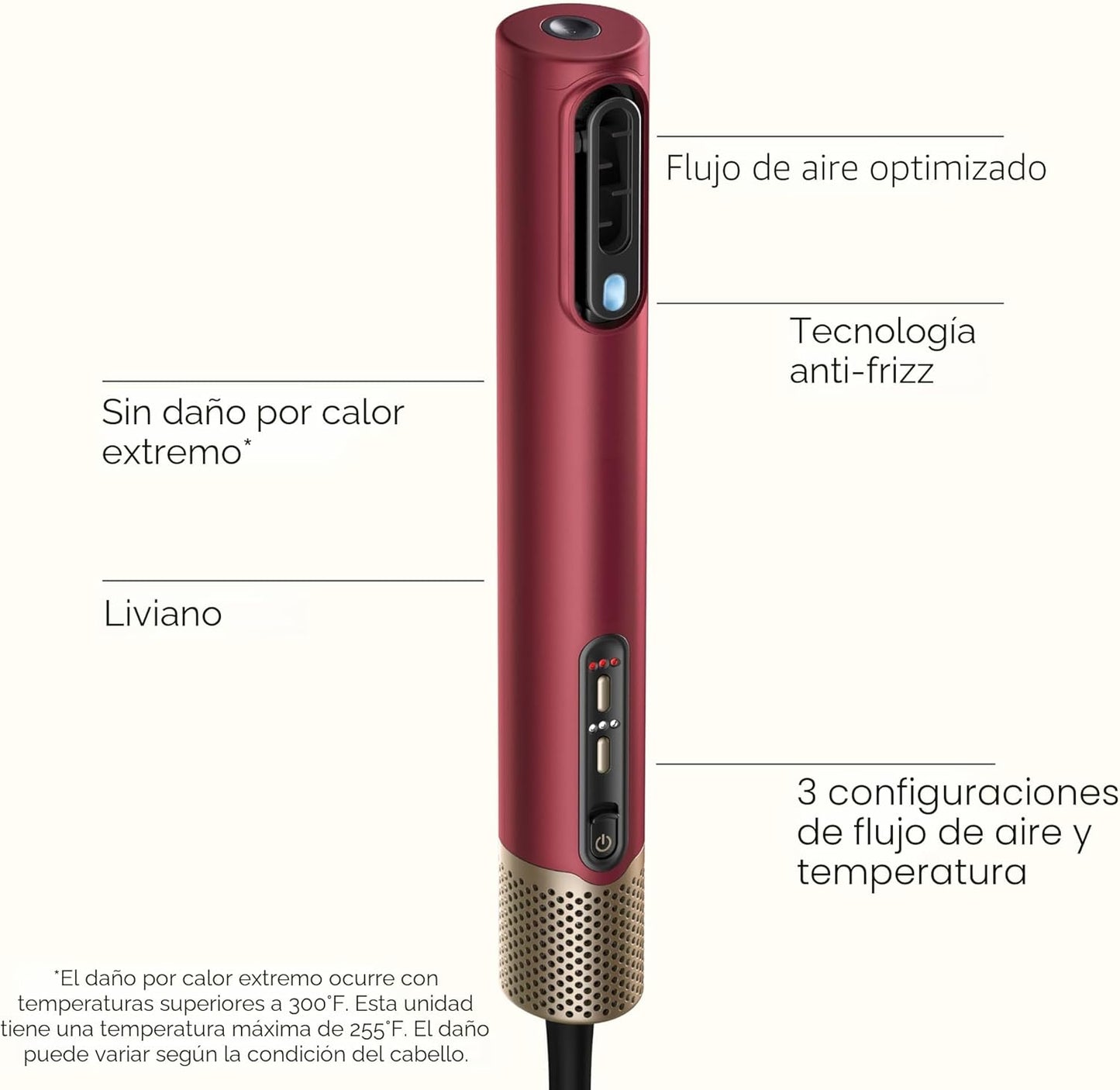 Infiniti PRO CONAIR - Varita de secado de cabello 5 en 1, alisadora...