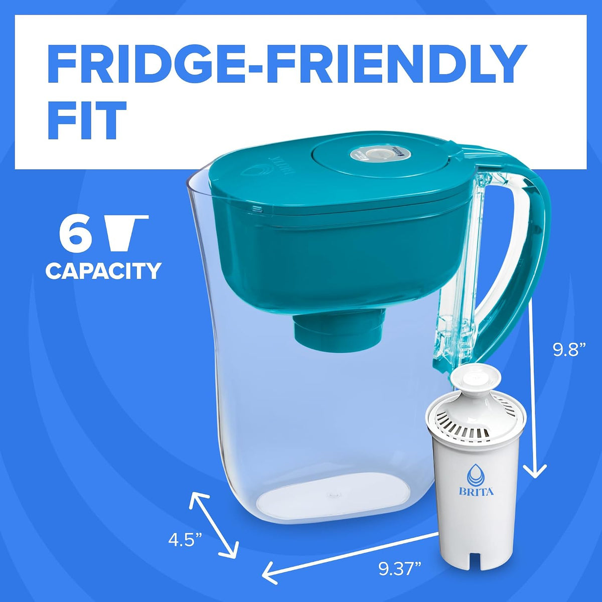 Brita Jarra pequeña con filtro de agua de 6 tazas, incluye 1 filtro...