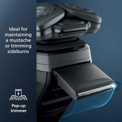 Philips Norelco Shaver 5400, afeitadora recargable en seco y húmedo con recortadora emergente, S5880/81