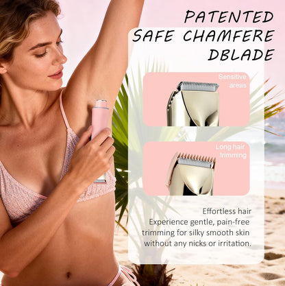 Dermave - Afeitadora y recortadora de bikini para mujer, IPX7 imper...