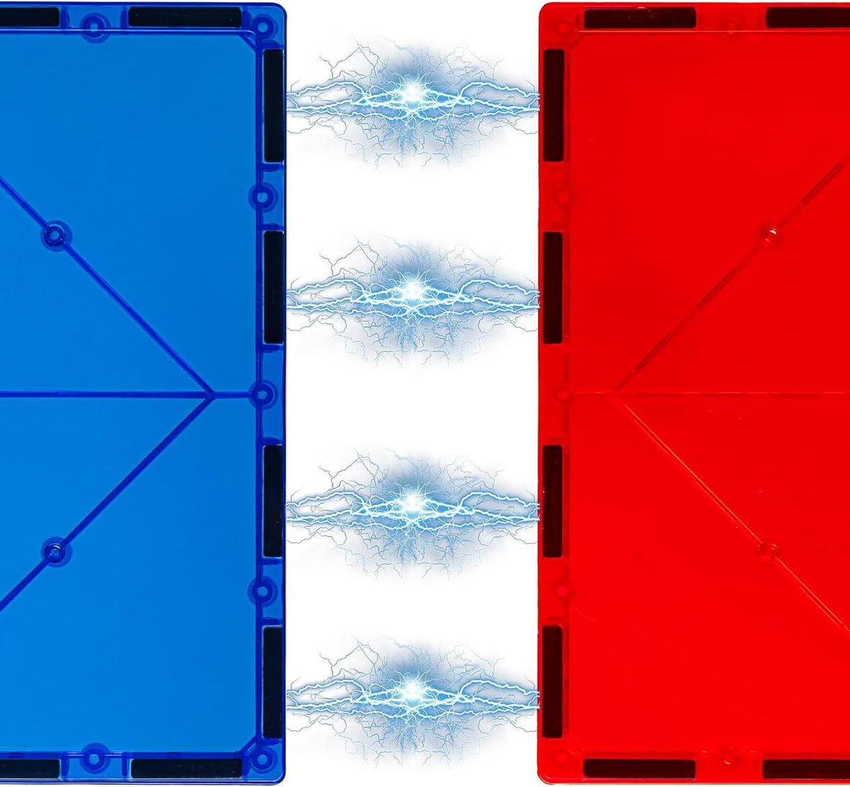 Gemmicc 6 piezas de azulejos magnéticos grandes, placas base magnét...