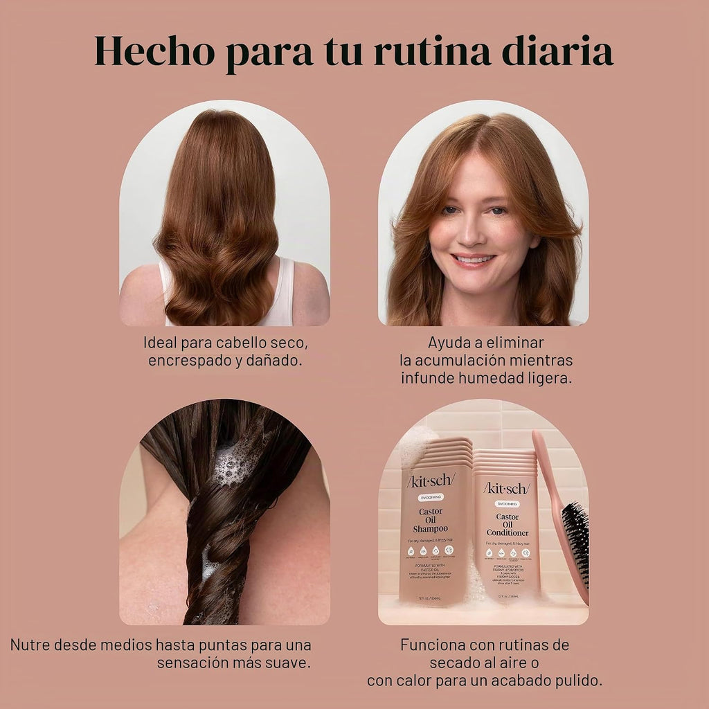 Juego de champú y acondicionador de aceite de ricino Kitsch y cuida...