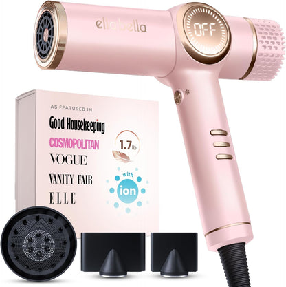 ELLA BELLA® - Secador de pelo iónico profesional con difusor \u2022...