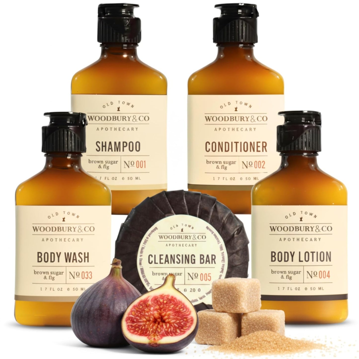 WOODBURY & CO Champú acondicionador tamaño viaje loción y jabón de baño (150 unidades, 1.7 onzas cada uno), artículos de tocador esenciales para el baño de invitados, minijuegos de higiene Airbnb a granel, kits de higiene sin parabenos, artículos de tocad