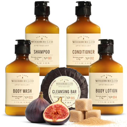 WOODBURY & CO Champú acondicionador tamaño viaje loción y jabón de baño (150 unidades, 1.7 onzas cada uno), artículos de tocador esenciales para el baño de invitados, minijuegos de higiene Airbnb a granel, kits de higiene sin parabenos, artículos de tocad