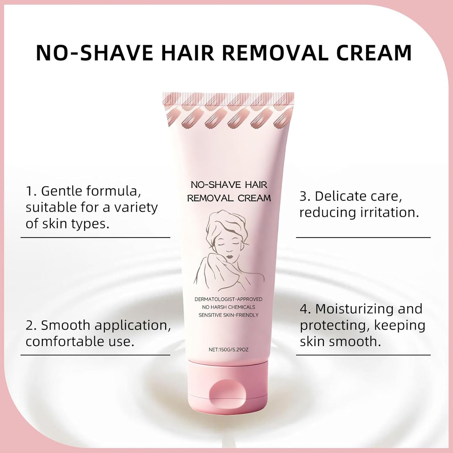 Bare Basics - Crema depiladora sin afeitar, para mujeres, rápida y...