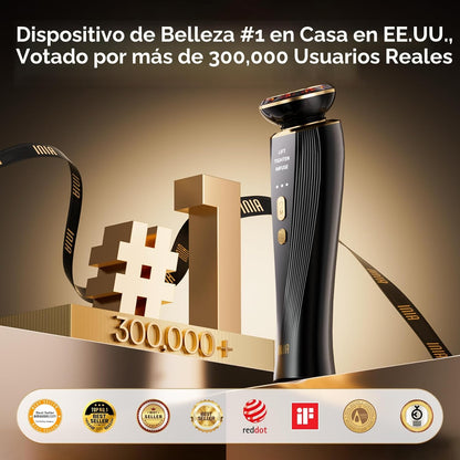 INIA Terapia de luz roja 3 en 1 para rostro y cuello, dispositivo d...
