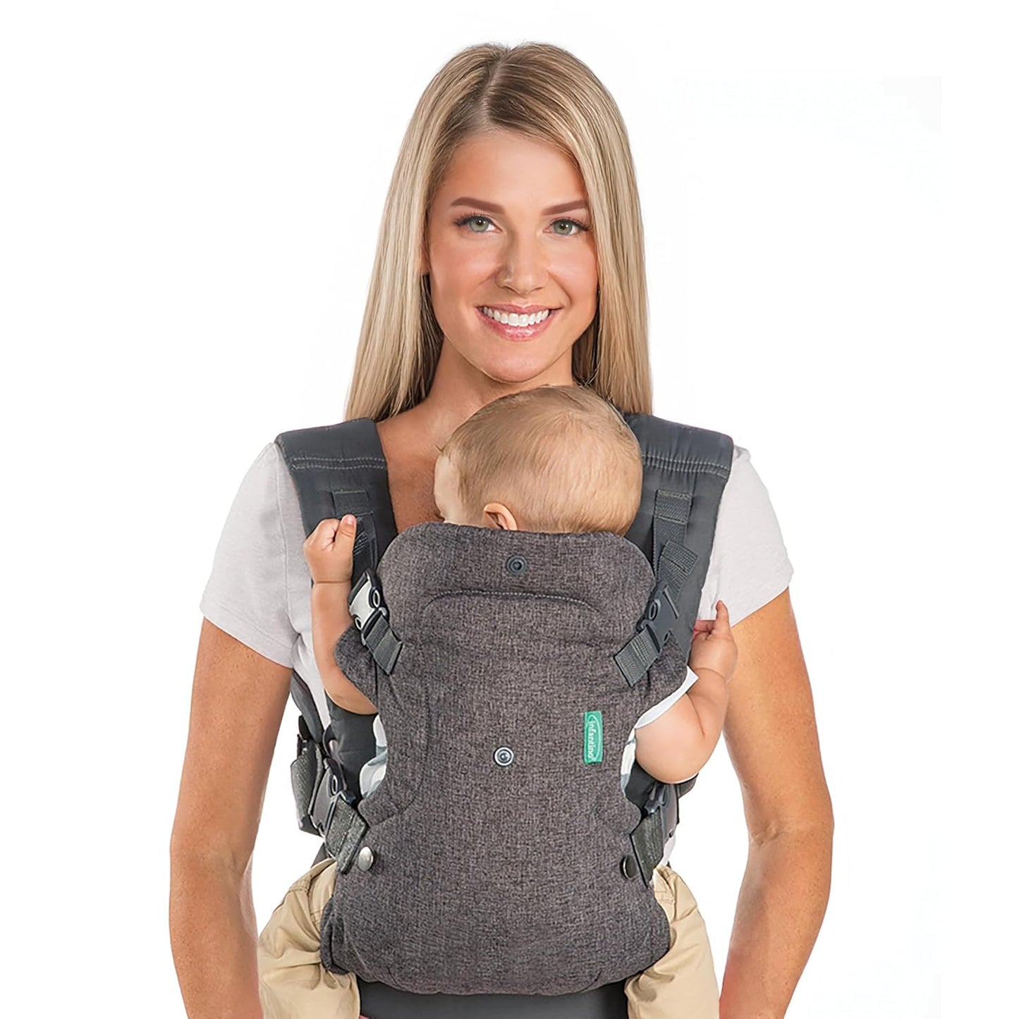 Infantino Flip - Portabebés 4 en 1 convertible, ajustable, ergonómi...