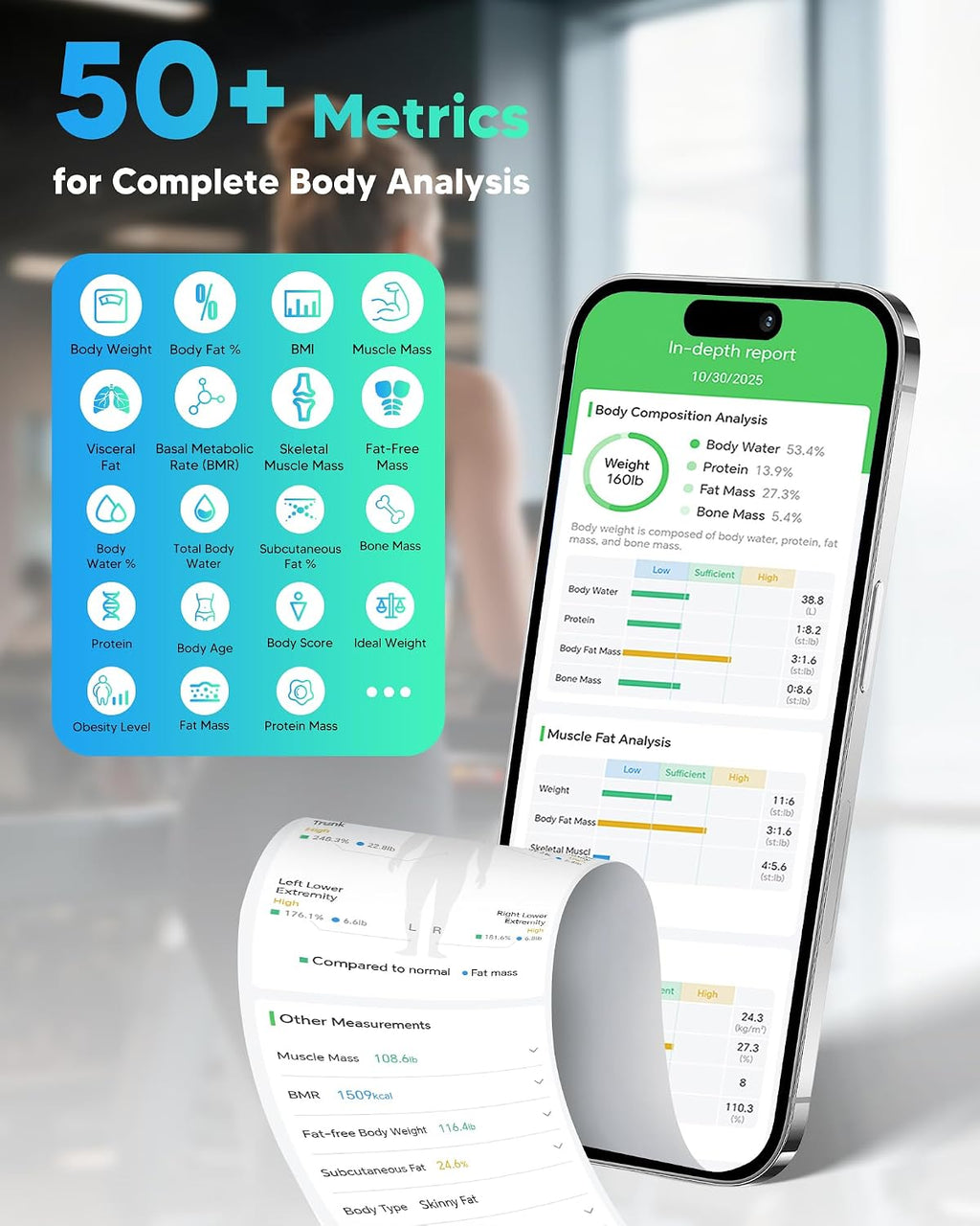 Arboleaf Báscula inteligente para peso corporal, báscula de baño di...