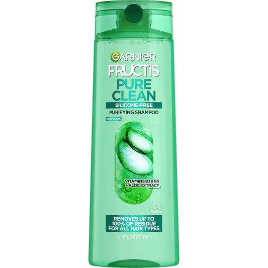 Garnier Fructis Pure Clean Champú purificador, sin silicona, 12.5 o...