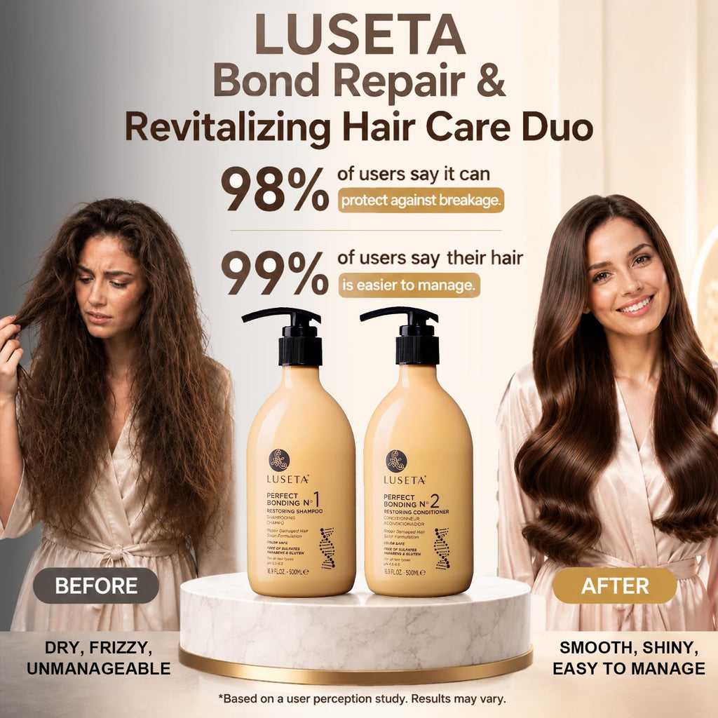 Luseta Salon - Juego de champú y acondicionador con aceite de romer...