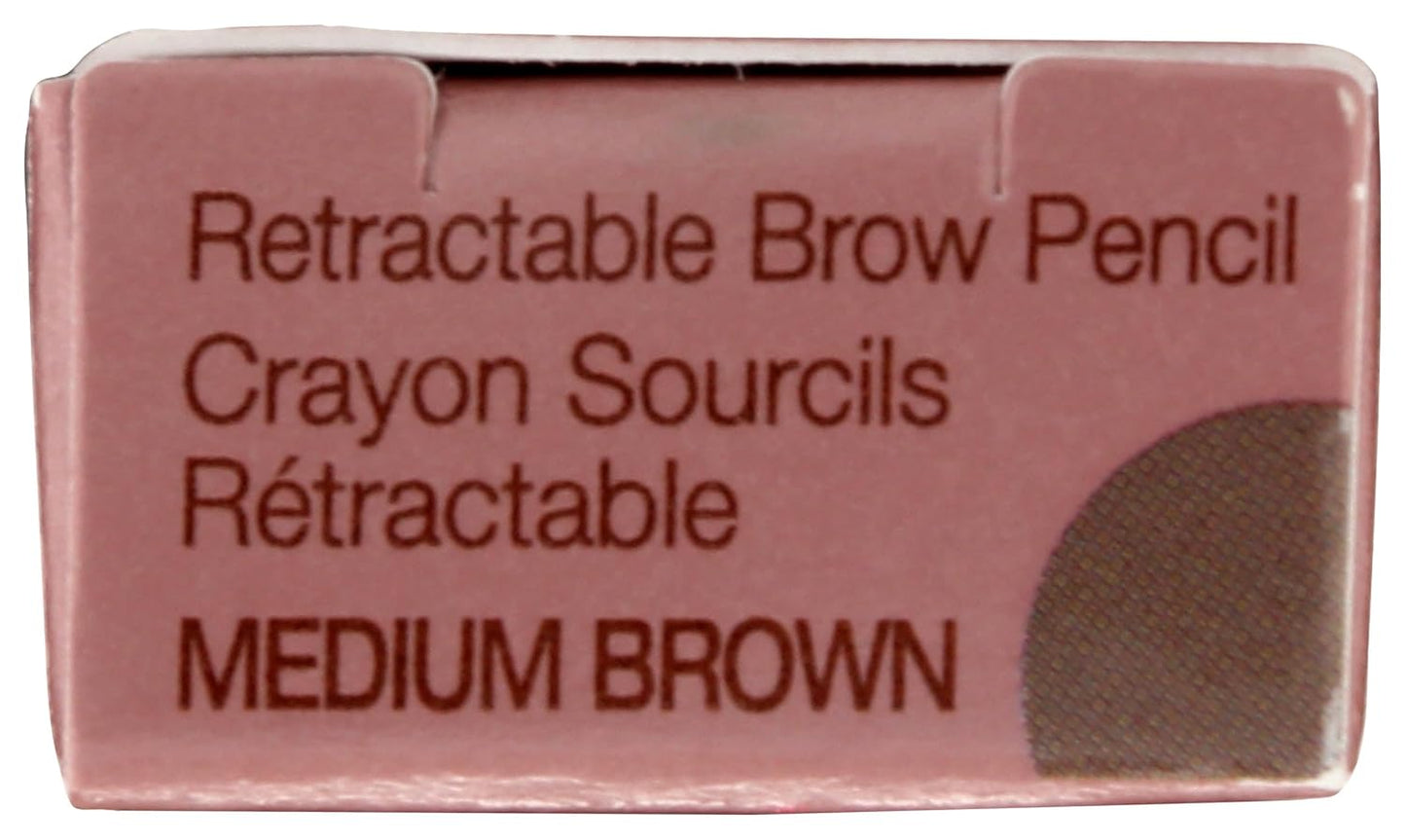 Mineral Fusion Lápiz retráctil para cejas marrón medio, 0.003 onzas
