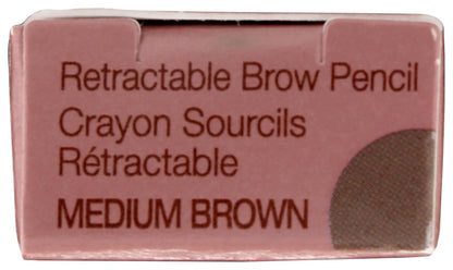 Mineral Fusion Lápiz retráctil para cejas marrón medio, 0.003 onzas