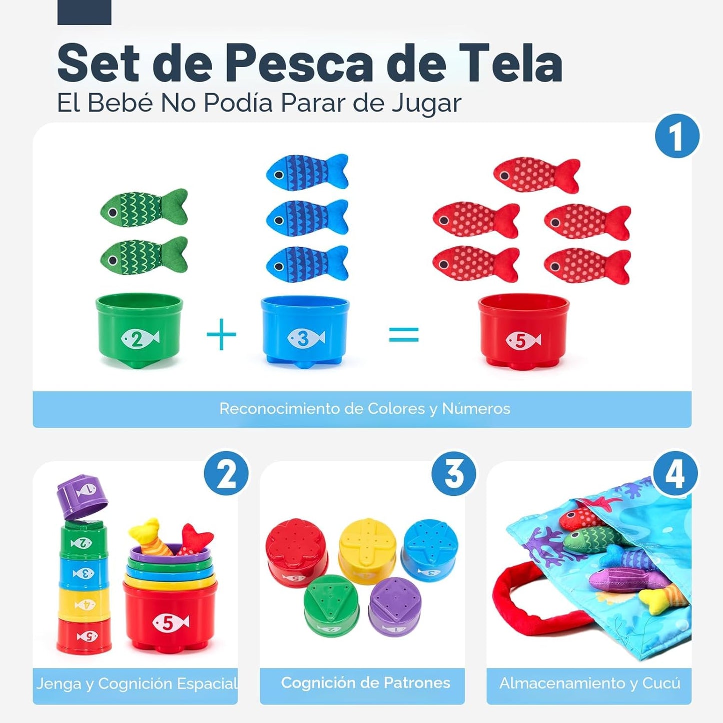hahaland Juguetes Montessori para niño de 1 año, regalo de cumpleañ...