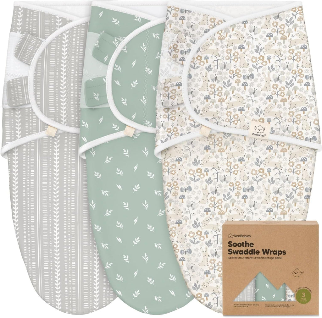 KeaBabies - Paquete de 3 mantas orgánicas para dormir para bebé, pa...