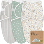 KeaBabies - Paquete de 3 mantas orgánicas para dormir para bebé, pa...