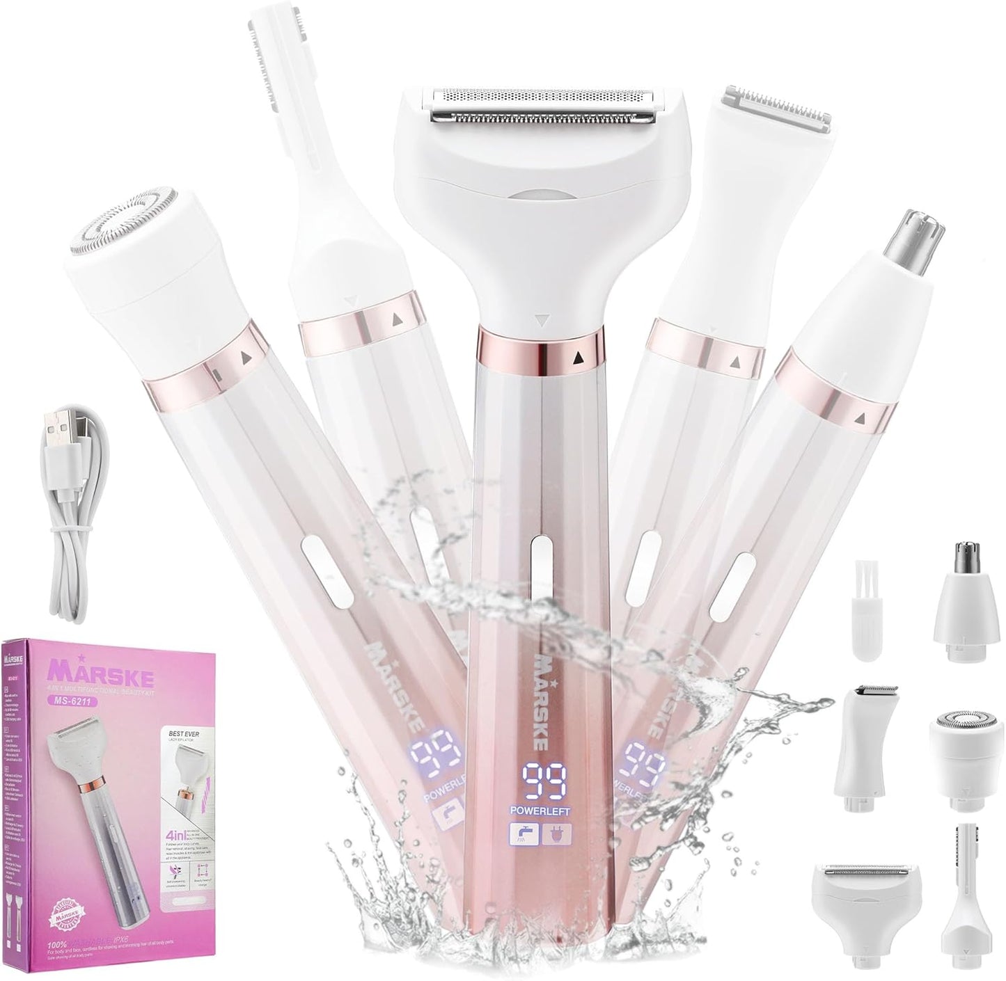 Maquinillas de afeitar eléctricas para mujer, recortadora de bikini...