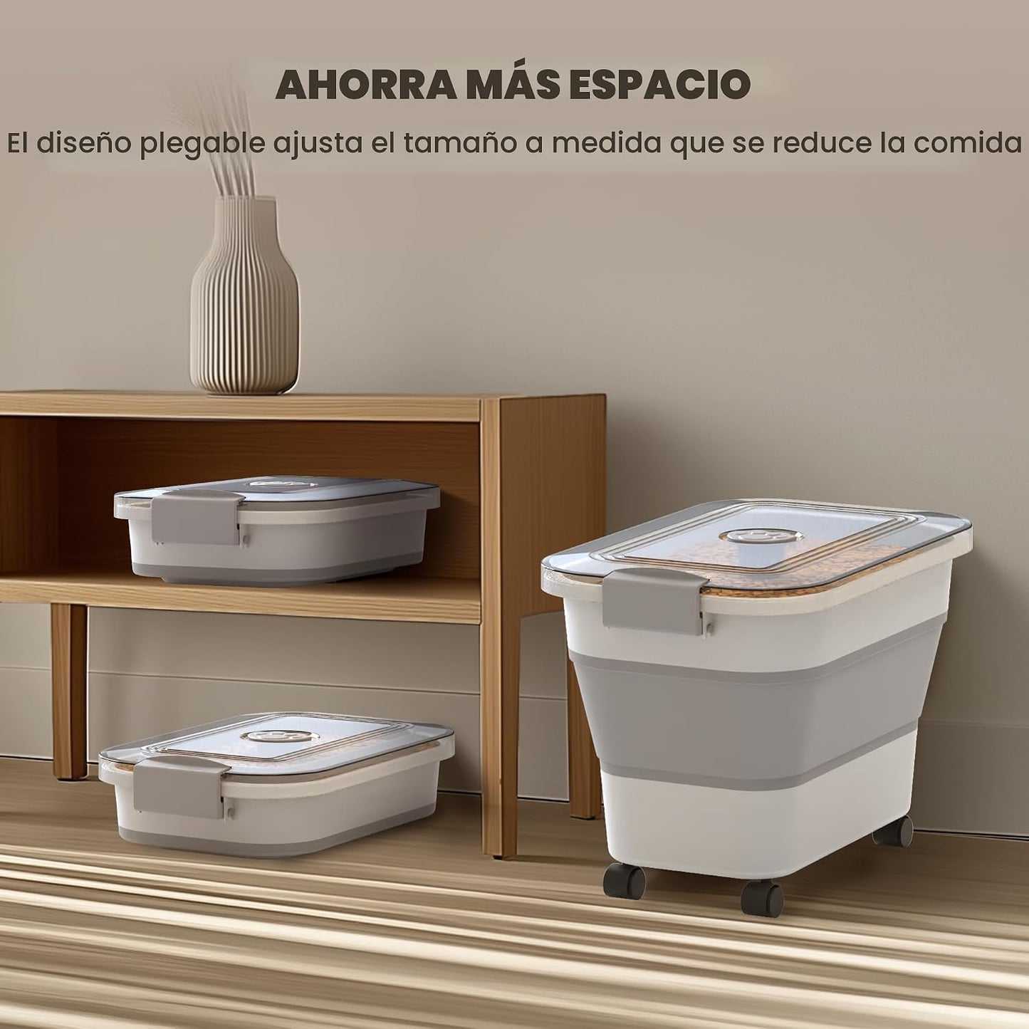 DDMOMMY Contenedor de almacenamiento de alimentos para perros de 20...
