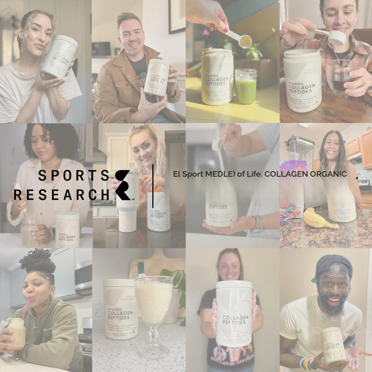Sports Research Péptidos de colágeno - Suplemento en polvo de prote...