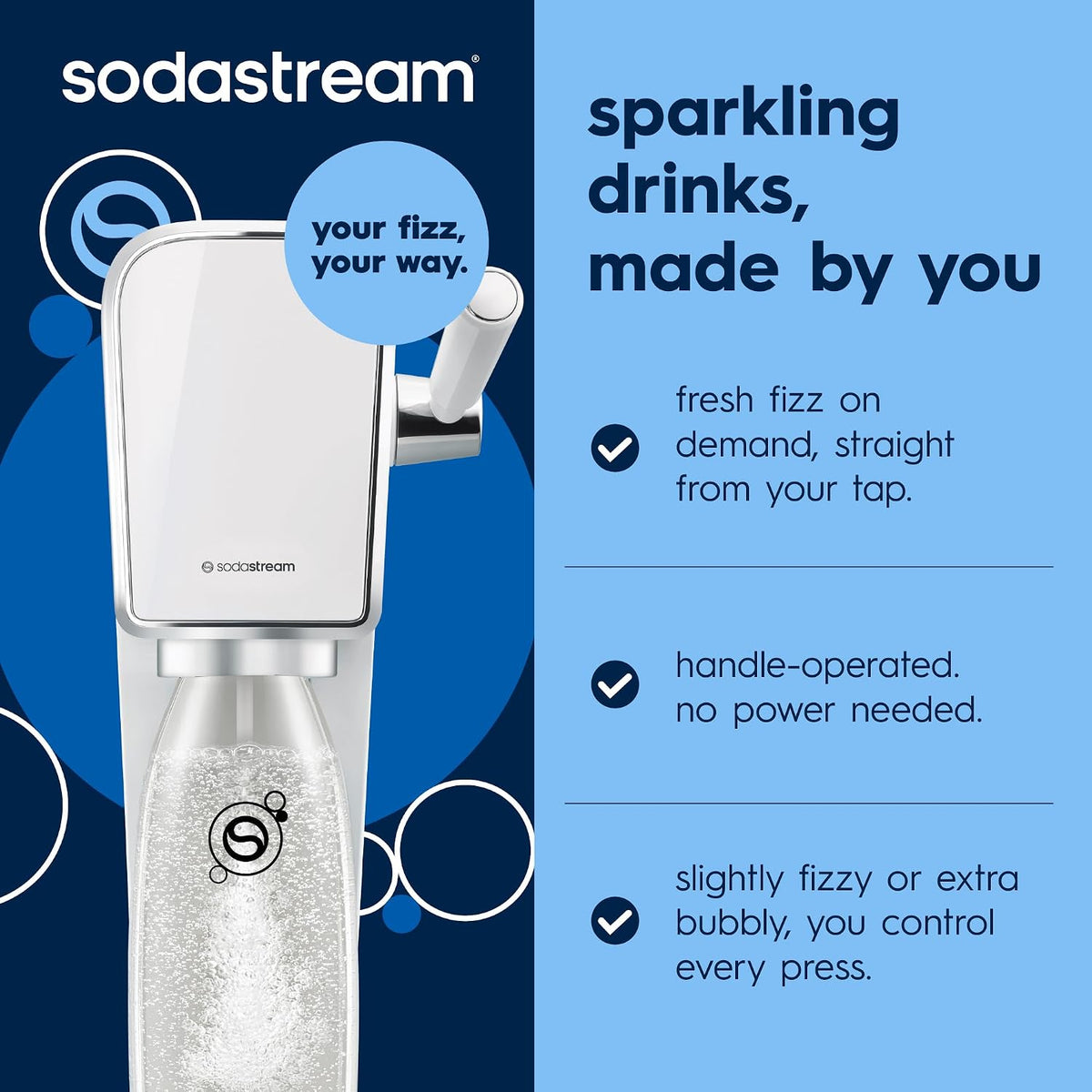 SodaStream - Máquina de agua con gas ART | PAQUETE DE VALOR | Siste...