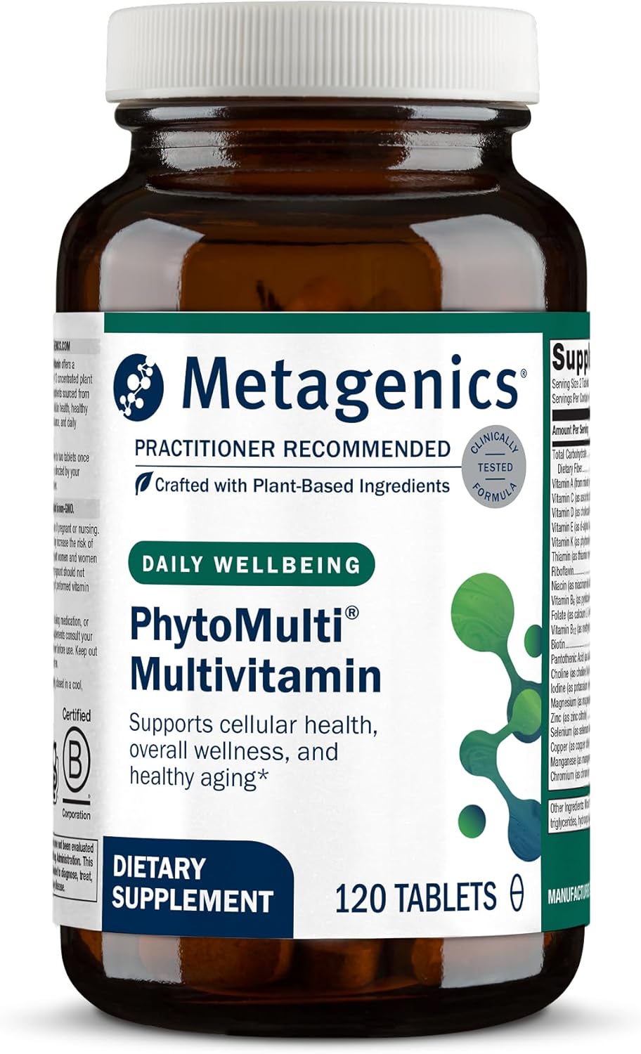 Comprimidos sin hierro Phytomulti de Metagenics, 120 comprimidos