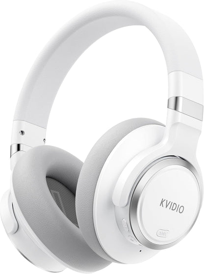 KVIDIO Auriculares híbridos con cancelación activa de ruido, auricu...