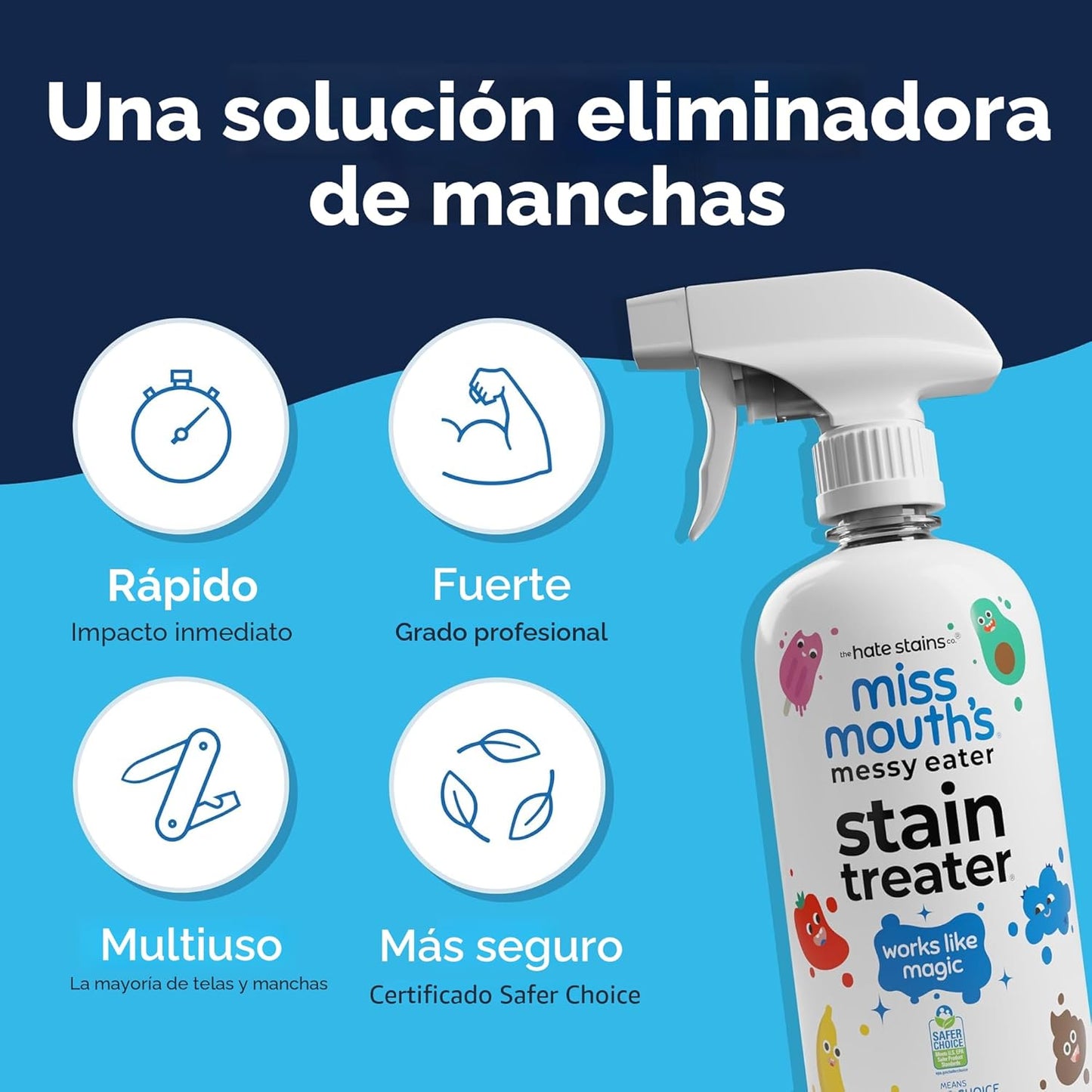 Miss Mouth's Messy Eater Spray para tratar manchas \u2013 Quita...