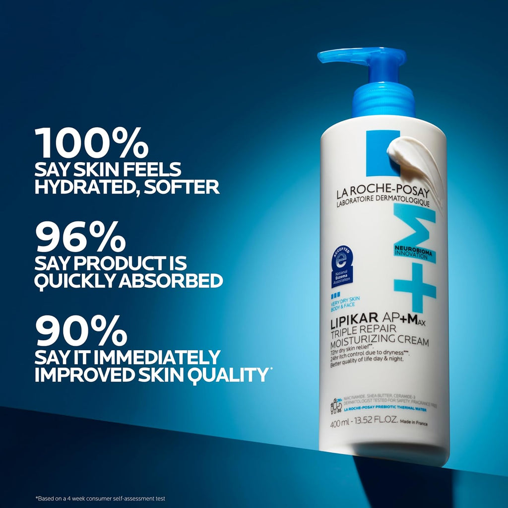 La Roche-Posay Lipikar AP+ - Crema hidratante triple reparadora, lo...