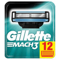 Gillette Mach3 - Cuchillas de afeitar, 12 cuchillas de repuesto par...