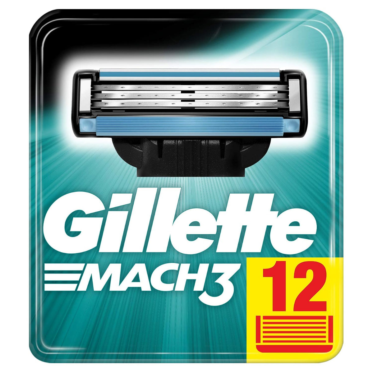 Gillette Mach3 - Cuchillas de afeitar, 12 cuchillas de repuesto par...