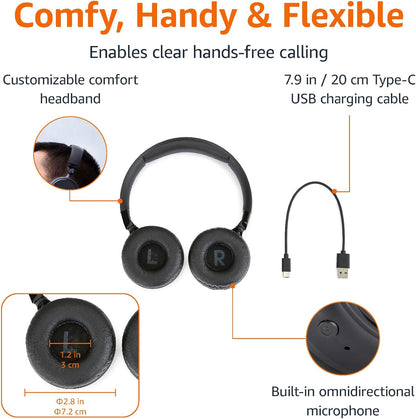 Auriculares Bluetooth Amazon Basics inalámbricos con micrófono, sob...