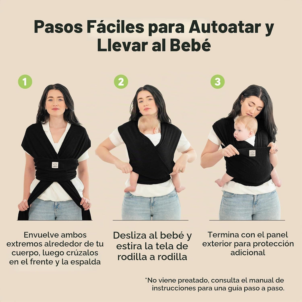 KeaBabies Portabebés, portabebés original todo en 1 (pinos) | Eslin...
