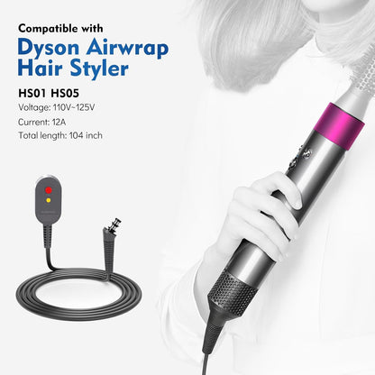 Hair Styler - Cable de alimentación de repuesto compatible con Dyso...