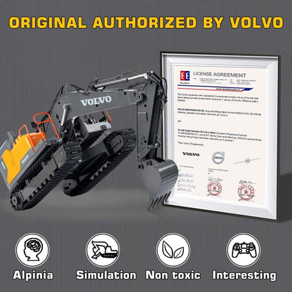 Double E Volvo - Excavadora de control remoto a escala 1:16, juguet...