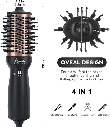 Aima Beauty 4 en 1 Cepillo de Aire Caliente para Viajes Mundiales d...