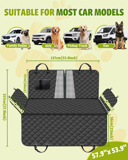 Funda de asiento de coche para perros, funda de asiento para perros...