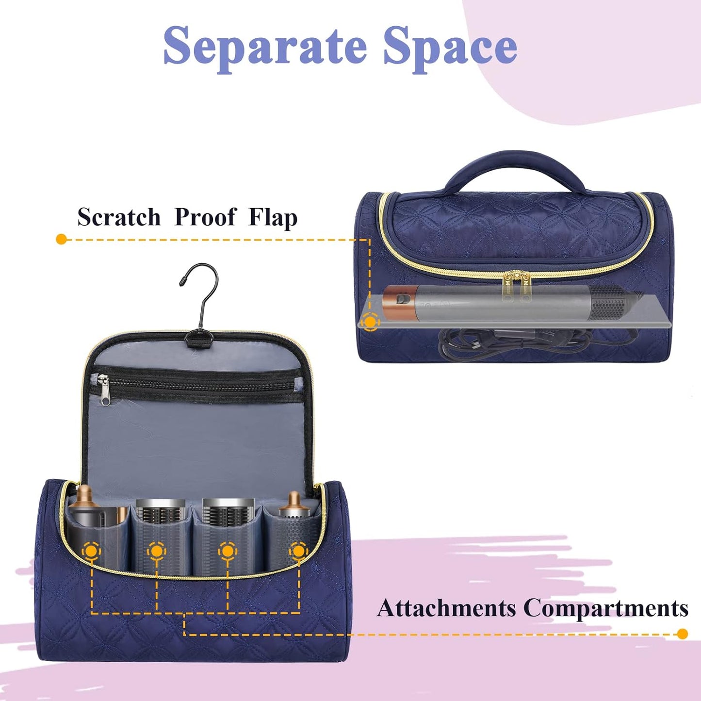 Mancro Estuche de viaje acolchado compatible con Dyson Airwrap Styl...