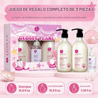 Luseta Set de regalo para el cuidado del cabello con perlas brillan...