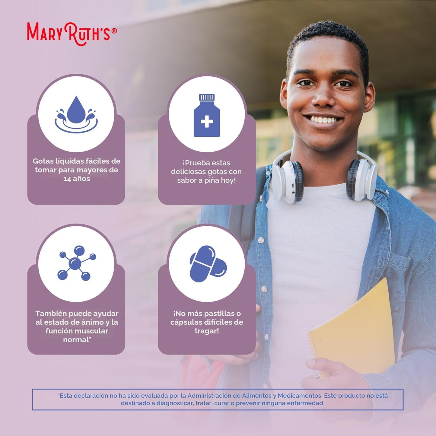 MaryRuth Organics Gotas líquidas de vitamina D3 | Megadosis 4000 UI...