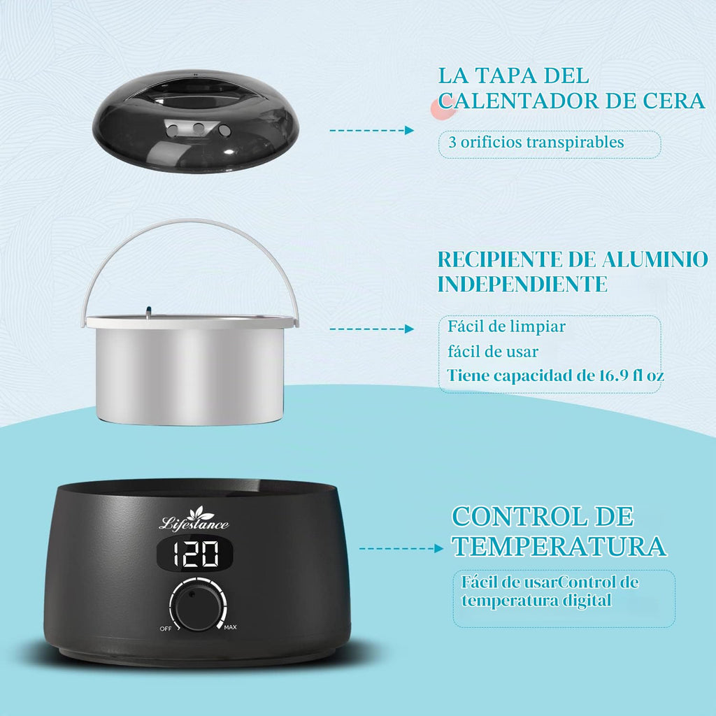 Lifestance L2 - Máquina de calentamiento digital de cera - 16.9 fl...