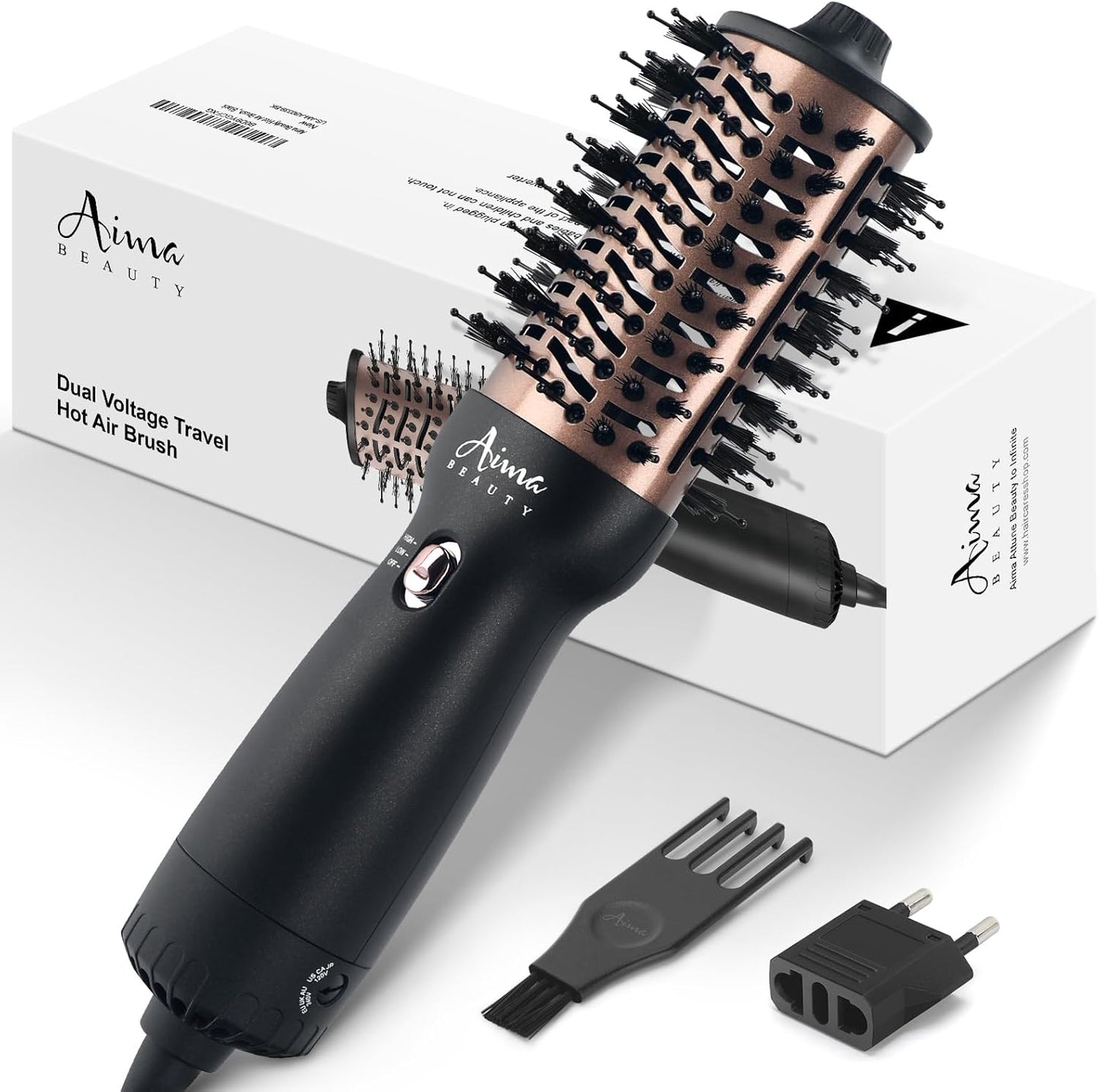 Aima Beauty 4 en 1 Cepillo de Aire Caliente para Viajes Mundiales d...