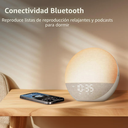 Reloj despertador Sunrise Máquina de ruido blanco: luz natural de d...