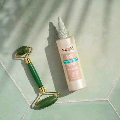 Mizani Scalp Care Loción calmante para el cuero cabelludo | Tratamiento de la caspa | Nutre y calma el cuero cabelludo | Para cabello rizado | 4 onzas líquidas